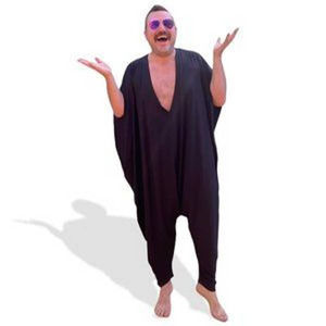 Black Oversized V-Neck Jumpsuit